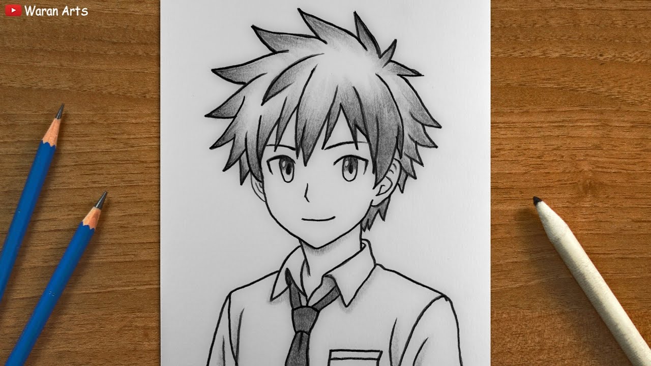 Easy Anime Drawing || How to Draw an Anime Boy || Easy Boy Drawing Tutorial for beginners