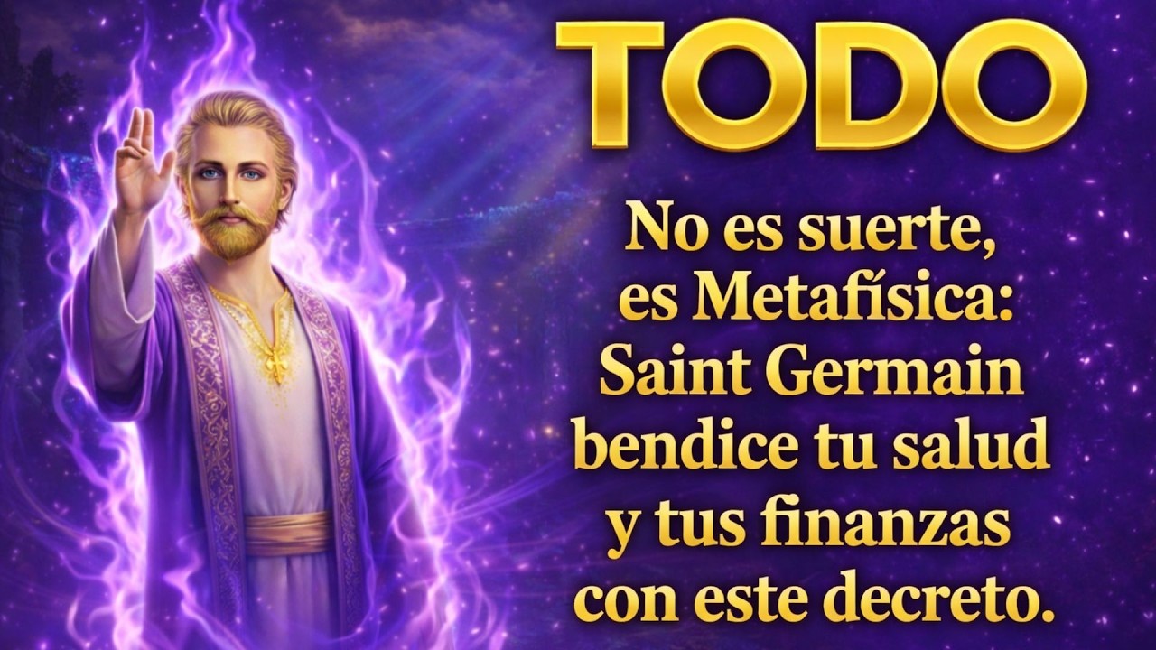 No es suerte, es Metafísica: Saint Germain bendice tu salud y tus finanzas con este decreto.