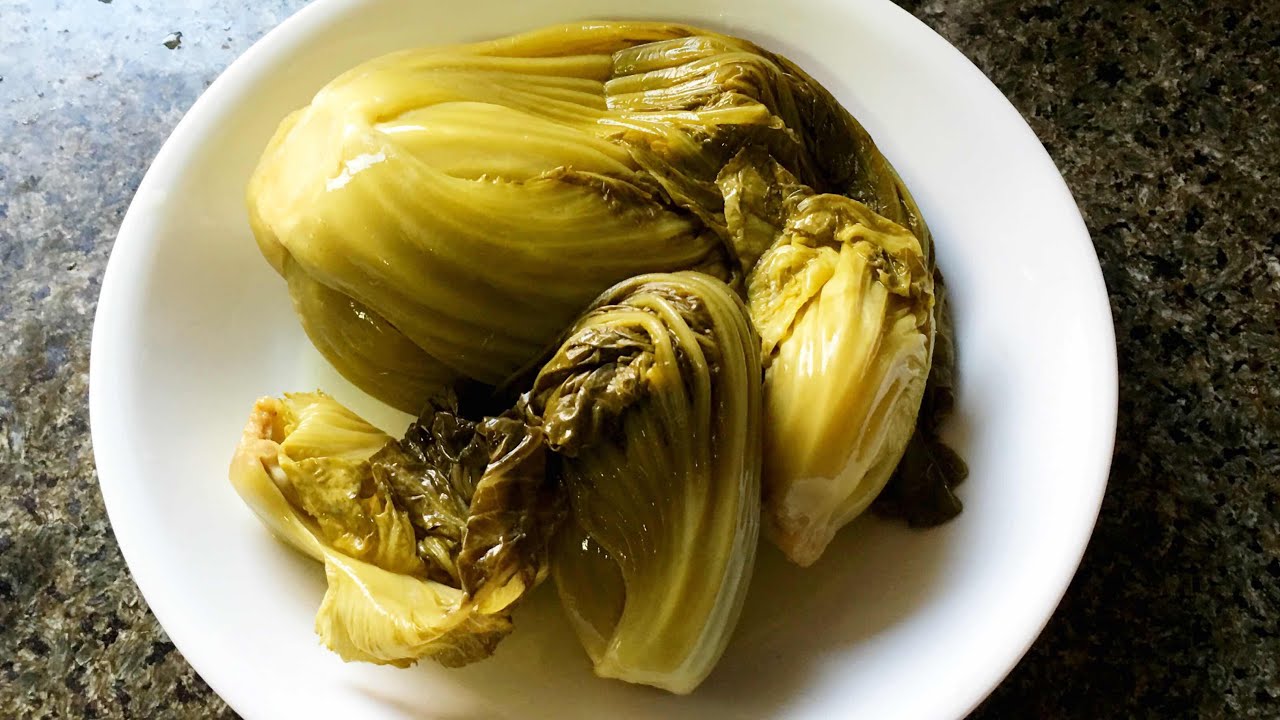 How to make CRUNCHY Pickled Mustard Greens (Jruk Spey) | វិធីធ្វើជ្រក់ស្ពៃឬស្ពៃជូស្រួយៗ