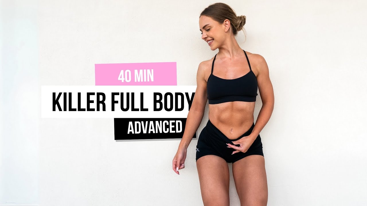 DAY 26 - 40 MIN ADVANCED Full Body Cardio HIIT + AB + Tabata - No Equipment, No Repeat, Home Workout