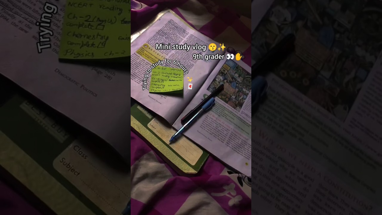 Trying to study for 6 hours 🤡✨ |cbse 9th grader 💌 | #9thgrader #productivevlog