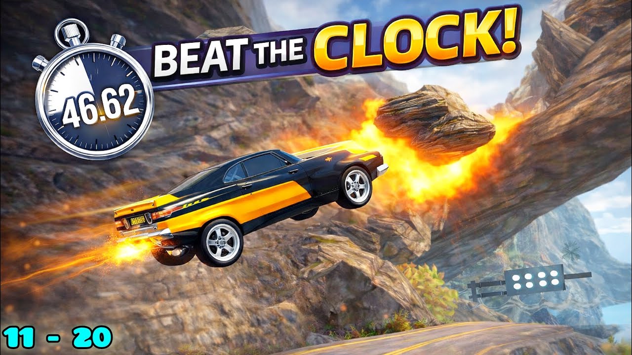 Can I Finish Before Time Ends 😧 Level 11-20 | Stunt Car Extreme Gameplay