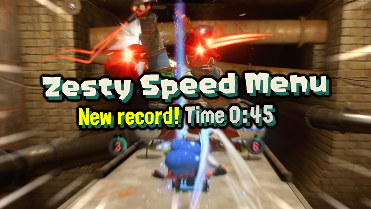 Zesty Speed Menu speedrun is Insane (Splatoon Raiders)