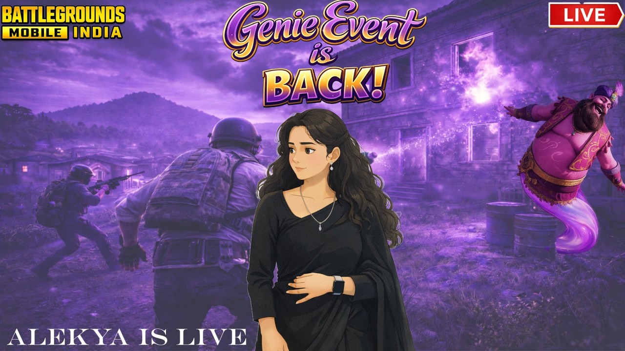 GENIE EVENT IS BACK! 😈 | lets do fun with geine | road to 500 subs#femalegamer #bgmi #livestreaming