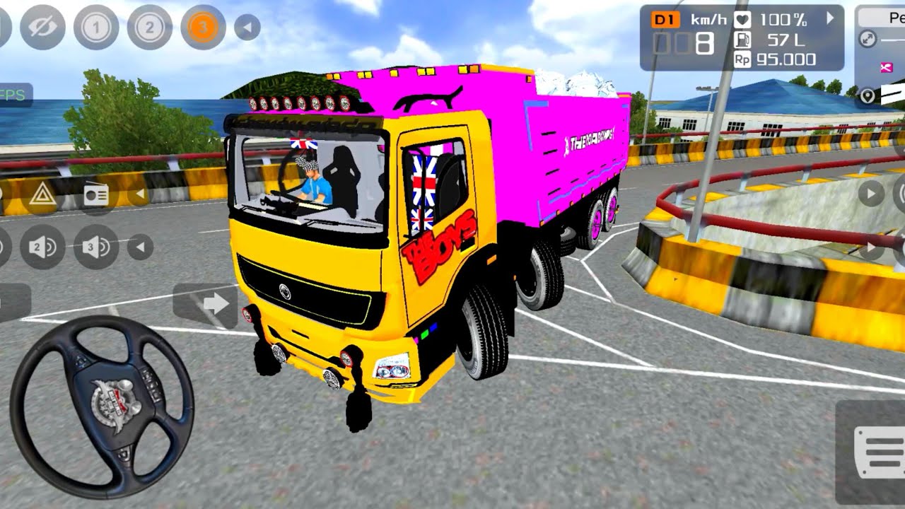 👑 Bharat Benz Stones Material Transport ✅| City Road 🛣️ Bussid 