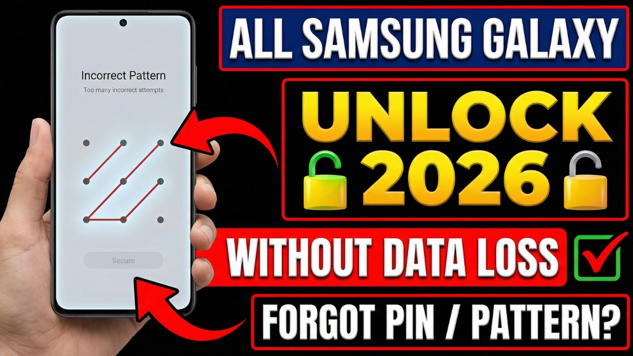🔓 How To Unlock Samsung All Phones Forgot Password 2026 | No Data Loss | 100% Working | No PC