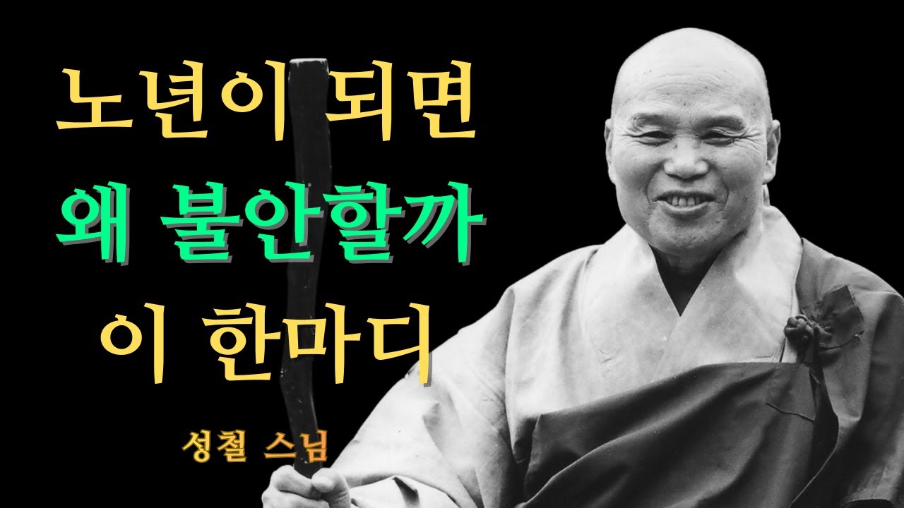 노년이 되면 마음이 더 불안해지는 이유 | 이 한마디에 삶이 가벼워졌습니다 | 성철스님 법문 | 인생조언