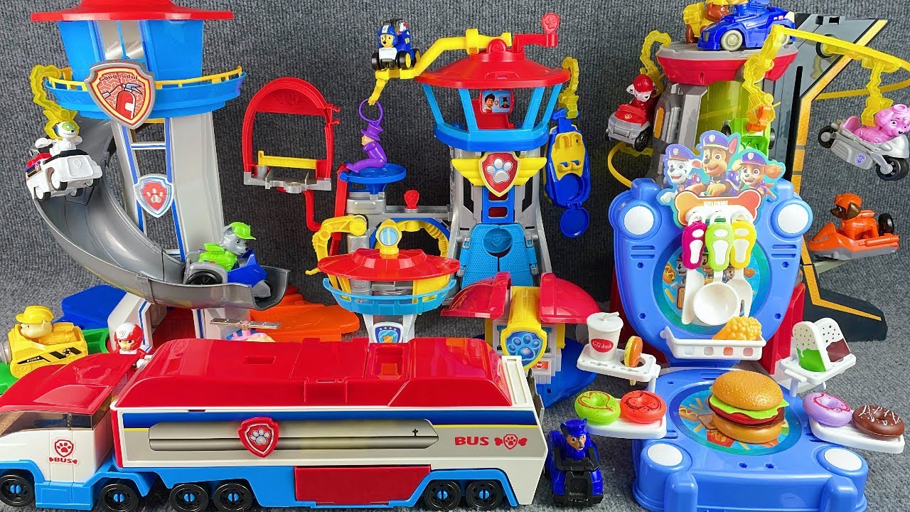 12 Minutes Satisfying with Unboxing Paw Patrol super Tower & Car Collection Review Toys | ASMR