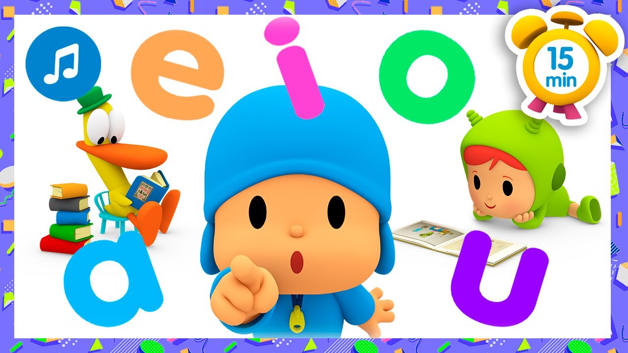 🔠🎶 Aeiou + Otras Canciones Infantiles [15 min] | Música para Niños | Pocoyó