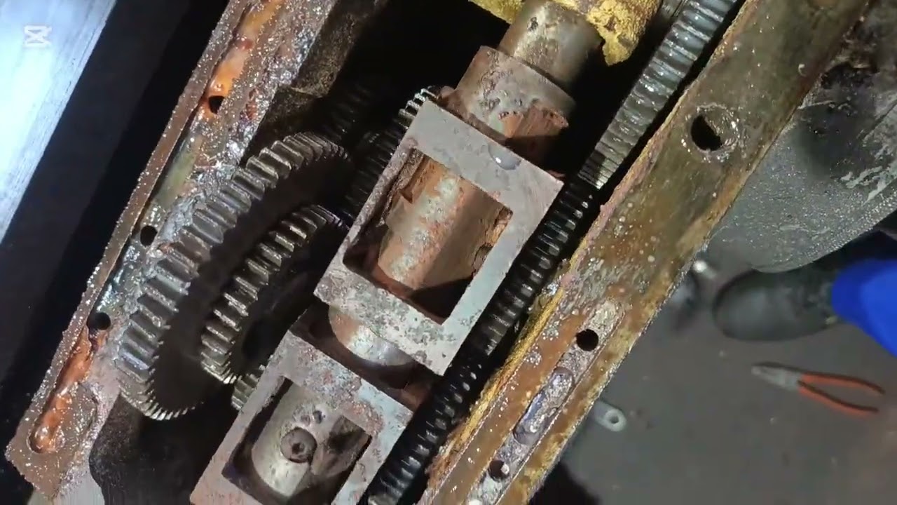 Repairs on lathe apron box done by L&W