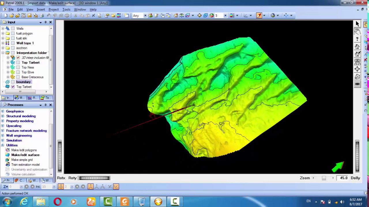 petrel- creating boundary & surface and fault polygon