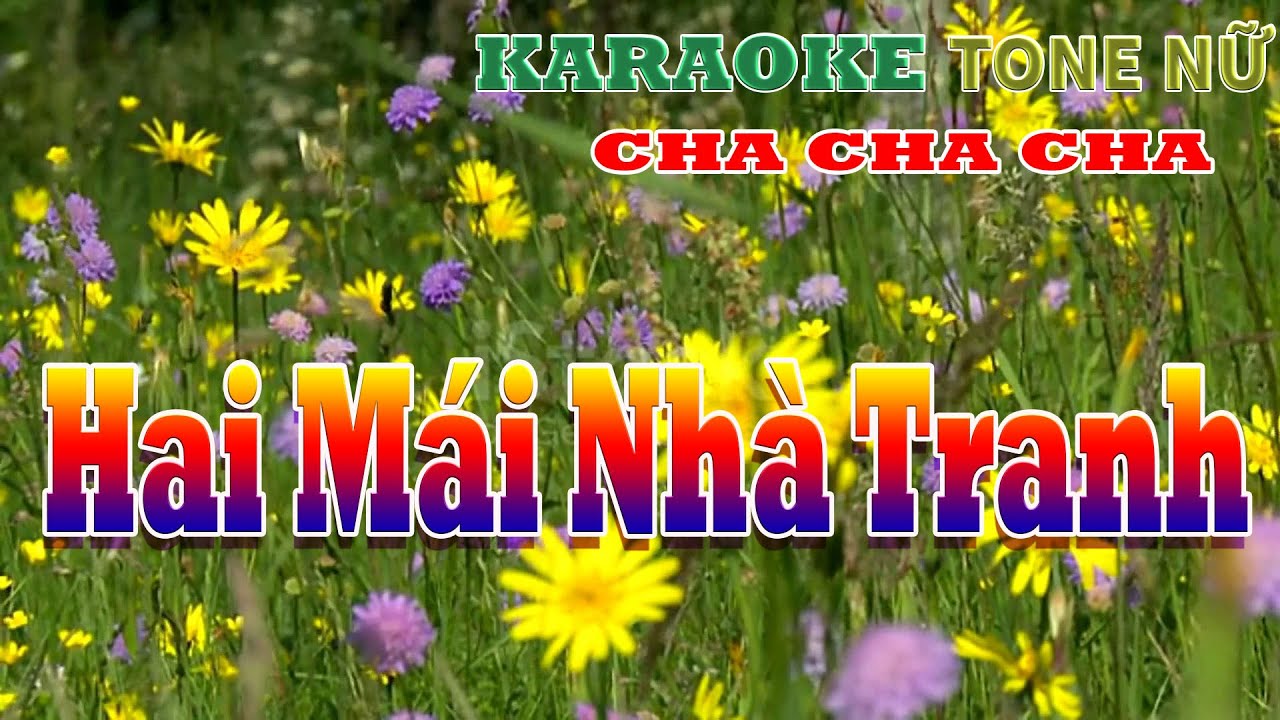 Karaoke Hai Mái Nhà Tranh Tone Nữ/ kênh nhạc Sontran Lyrical Music