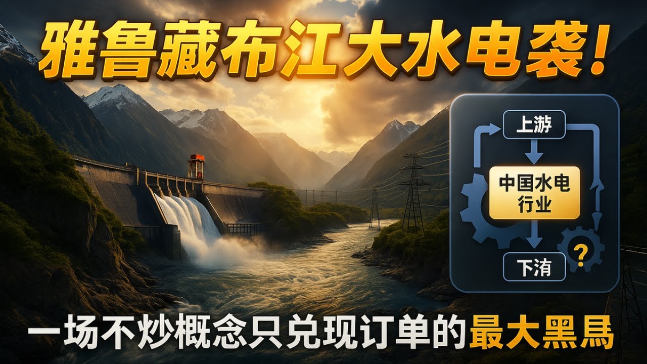 【雅鲁藏布江】一场不炒概念只兑现订单的“慢牛行情”！拆解中国水电继三峡之后最大工程之雅鲁藏布江下游水电工程，看懂谁在产业链最核心，谁又是最大黑马？