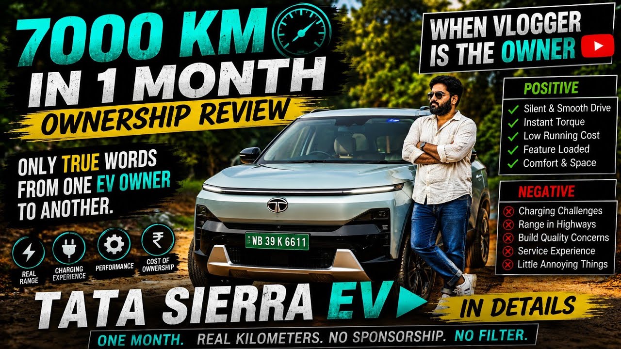 7,000 KM in 30 Days! Tata Sierra EV Ownership Review | No Filter, No Sponsorship 