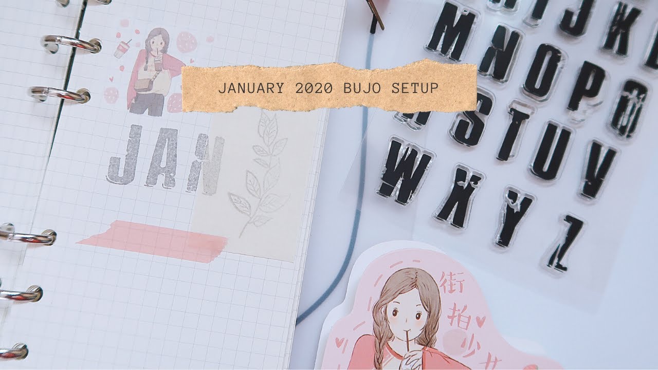 January 2020 Bullet Journal Setup in A6 | plan with me