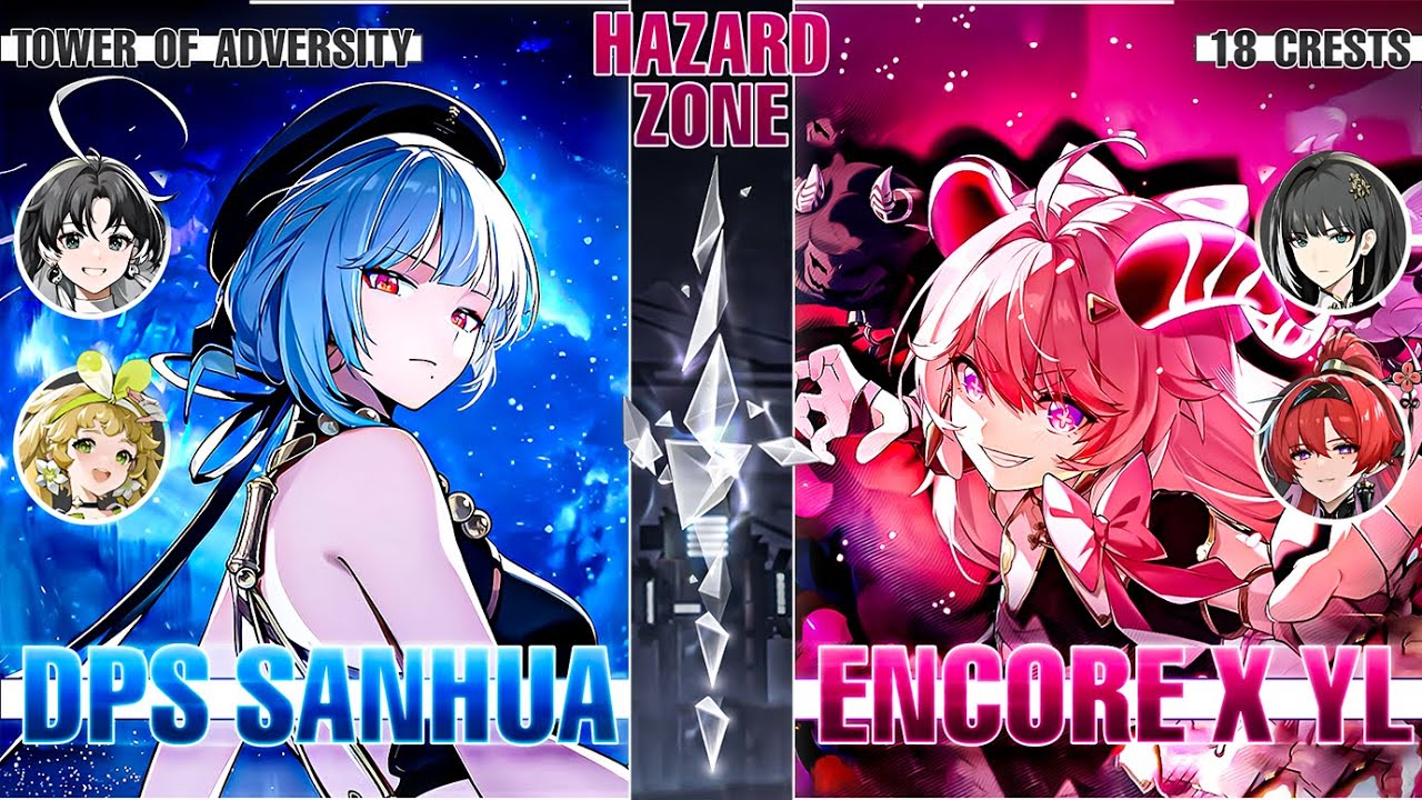 Dps Sanhua & Encore x Yinlin | Tower of Adversity - Hazard Zone 18 Crests (Wuthering Waves)
