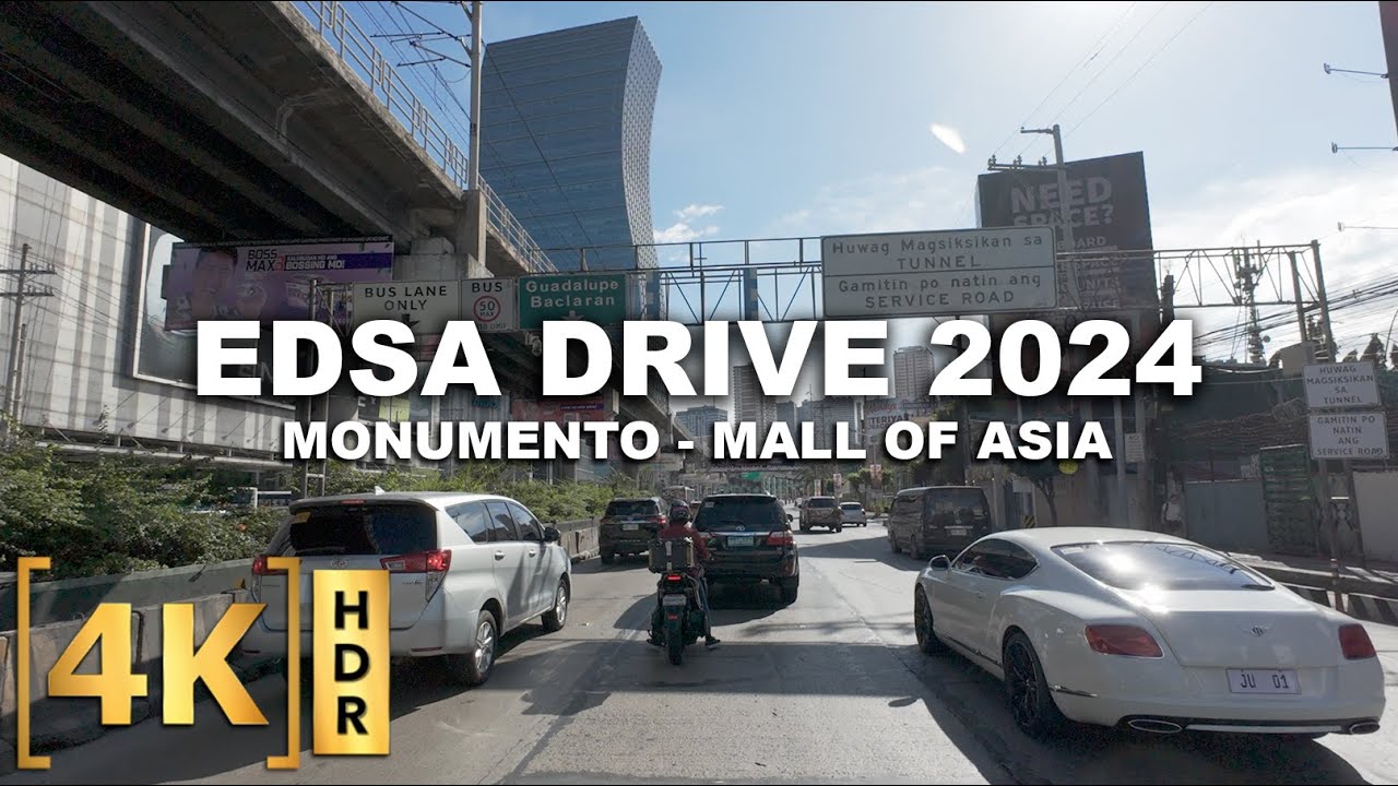 Driving Tour on EDSA in 2024! The BUSIEST Road in Manila! | Monumento to Mall of Asia, Philippines