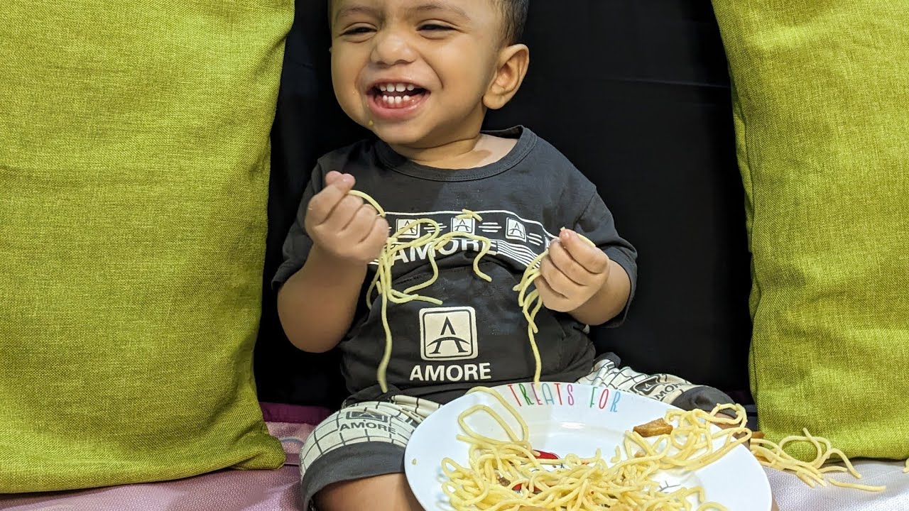 Abaan eating noodles | enjoy noodles with cute baby #cutebaby #abaantoysclub #youtube #happybaby