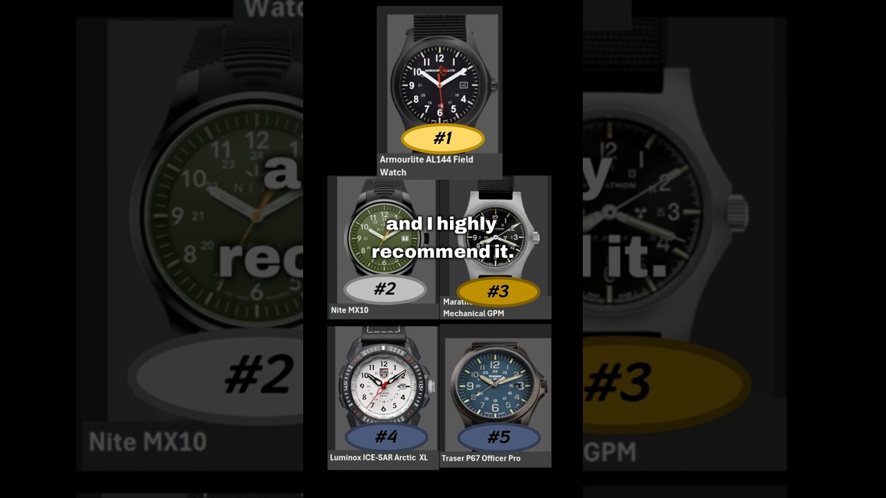 Top 5 Tritium Lume Field Watches #fieldwatch #militarywatch