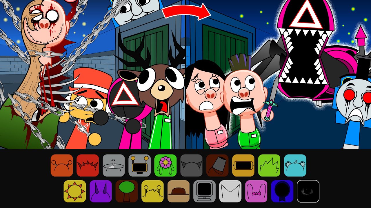 Incredibox Sprunki Retake Sinner Edition: HAMOOD HABIBI.EXE, Cursed Train, Sammy Hide&Seek 99 Nights