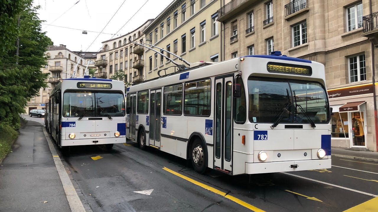 Voyage dans les Trolleybus NAW BT-25 des transports publics lausannois [TL]