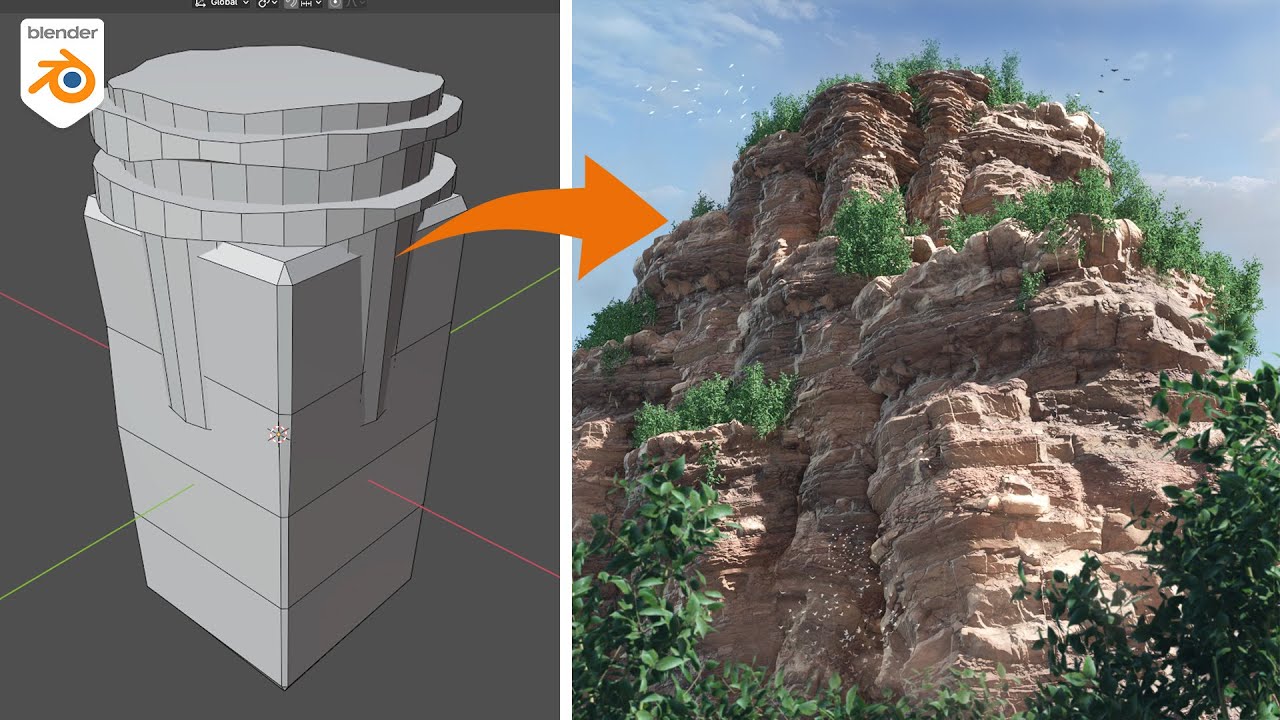 How To Create Realistic Cliffs and Rocks in Blender