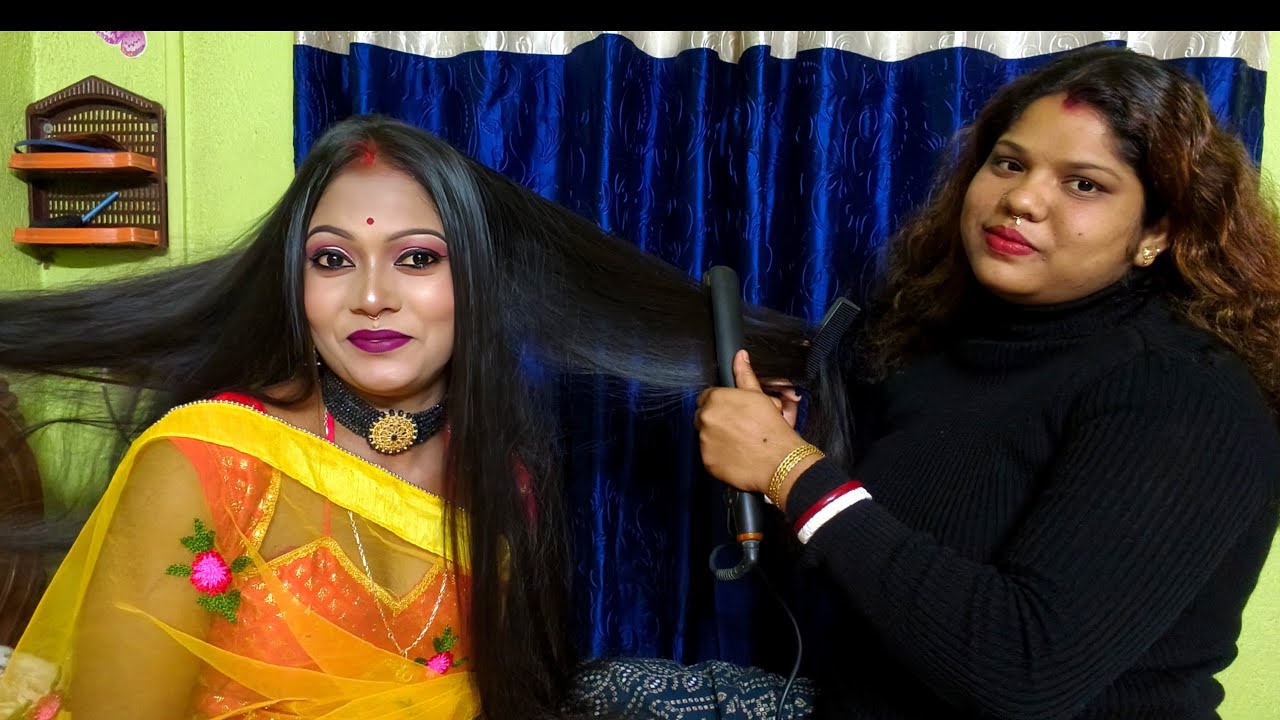 ASMR|| Original Hair Straightening & Trim Doing My Sweet Sister (Roleplay) 💈🫶