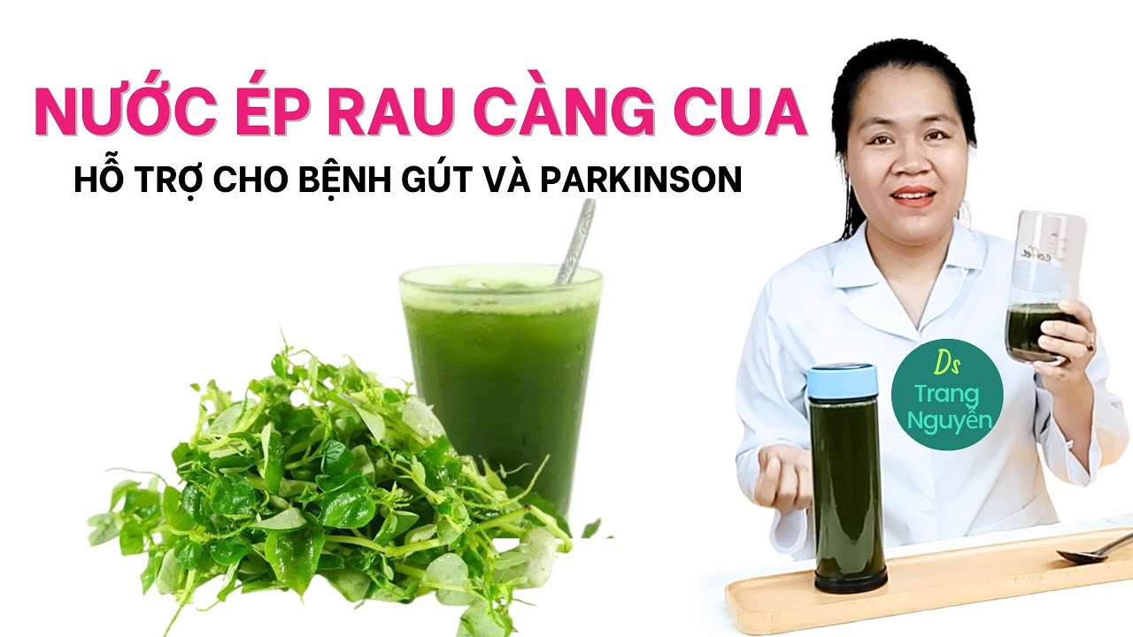C&aacute;ch uống nước &eacute;p rau c&agrave;ng cua hỗ trợ chữa bệnh g&uacute;t v&agrave; bệnh parkinson hiệu quả
