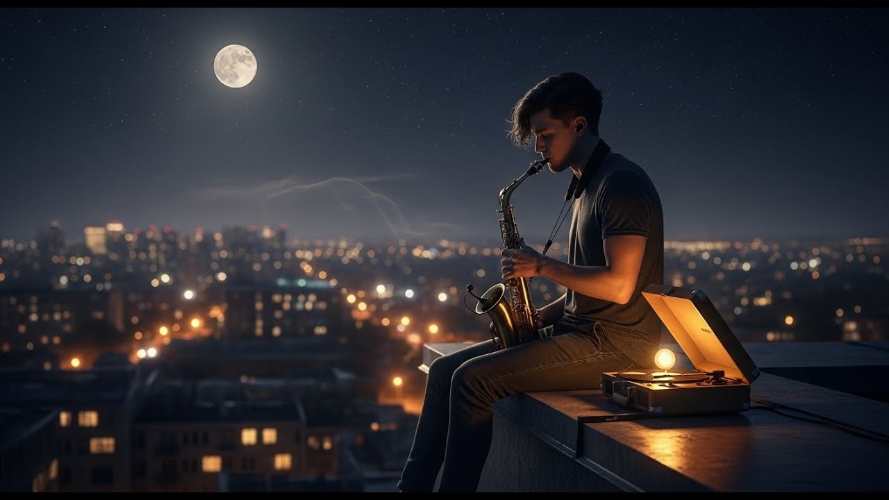Moonlit City Lo-Fi  Soft Sax & Vinyl Crackle Beats for Summer Night Dreams | 1h38m Chillhop Jazz Mix