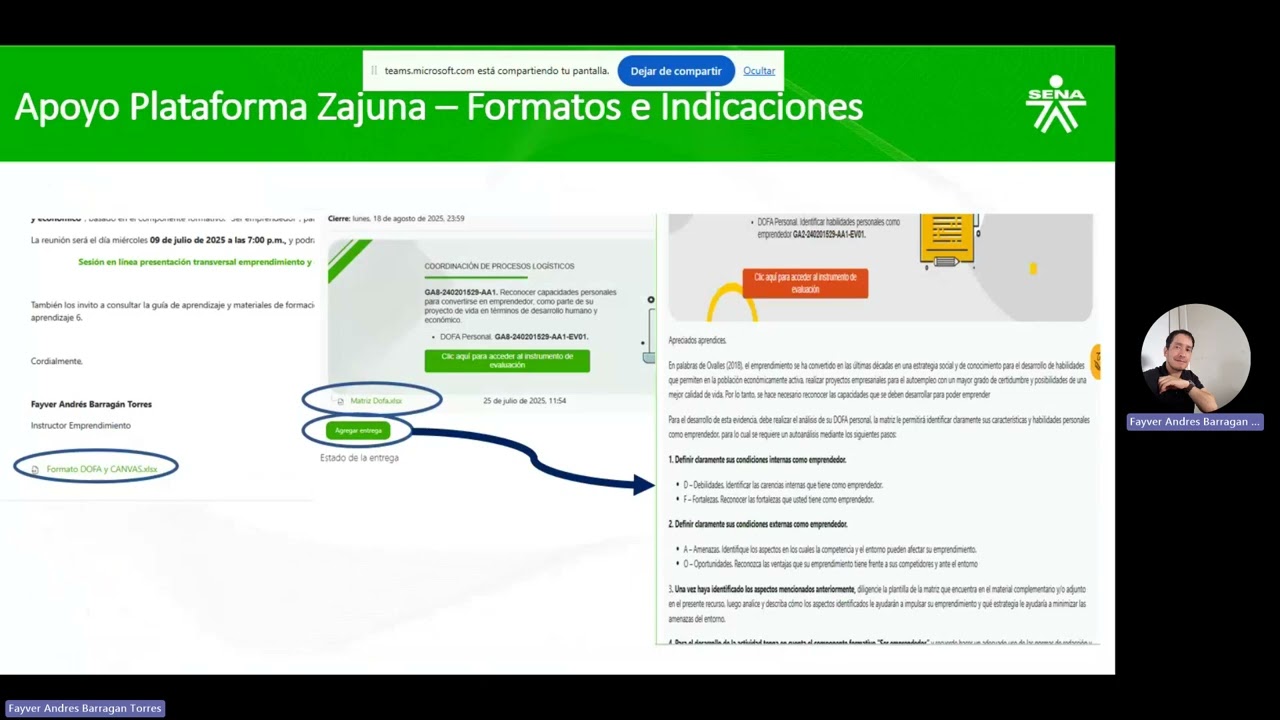 Sesión en línea inicio Transversal de Emprendimiento  5 de marzo 2026
