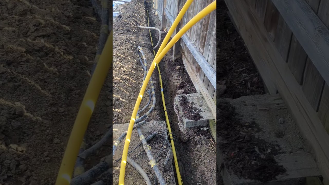 подземный газопровод в земле №1