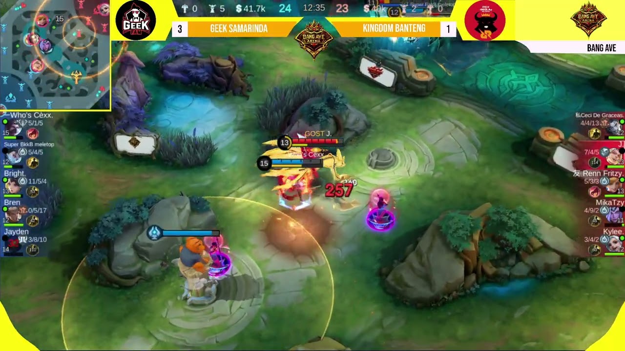 ROOM TOURNAMENT FREE CASTER BANG AVE TIKTOK | MATCH 4 GEEK SAMARINDA VS KINGDOM BANTENG