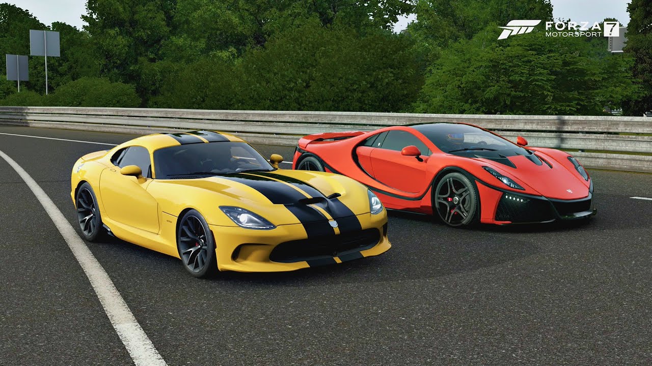 Dodge SRT Viper GTS (1000 hp) vs Spania GTA Spano | Forza 7 Drag Race
