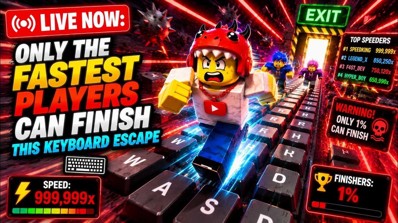 🔴 NA ŻYWO | Roblox Keyboard Obby Challenge 77