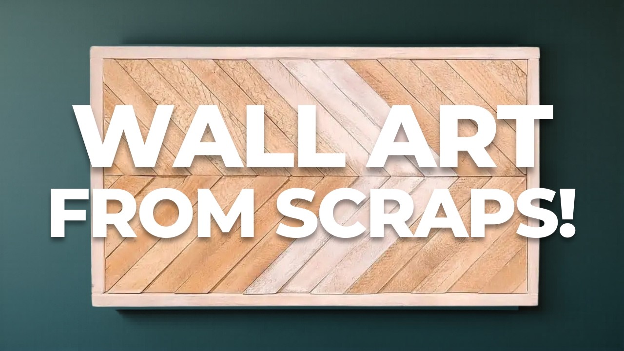 Easy Scrap Wood Wall Art DIY with Plywood & Wood Shims