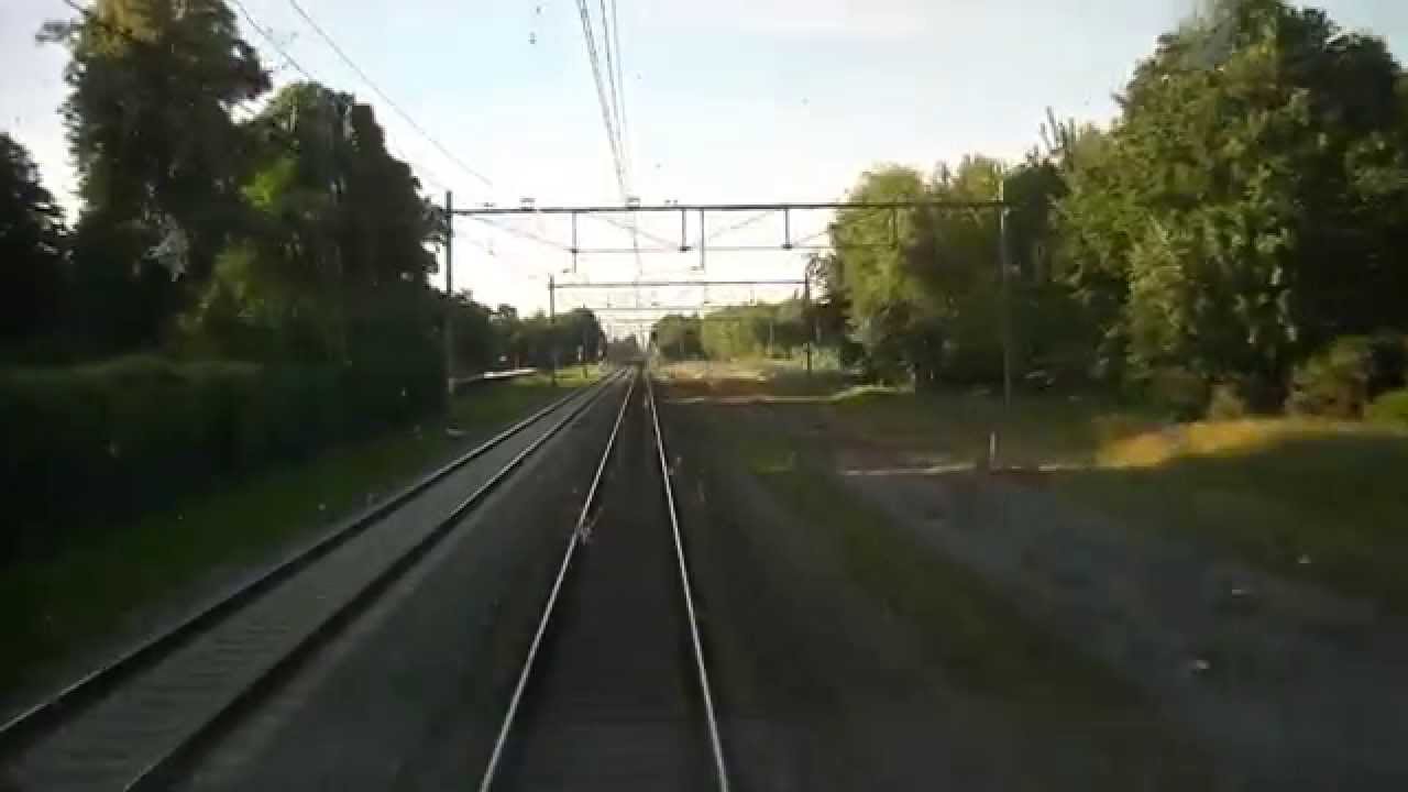 [cabinerit] A train driver's view: Sittard - Eindhoven, VIRM, 23-Jun-2014.