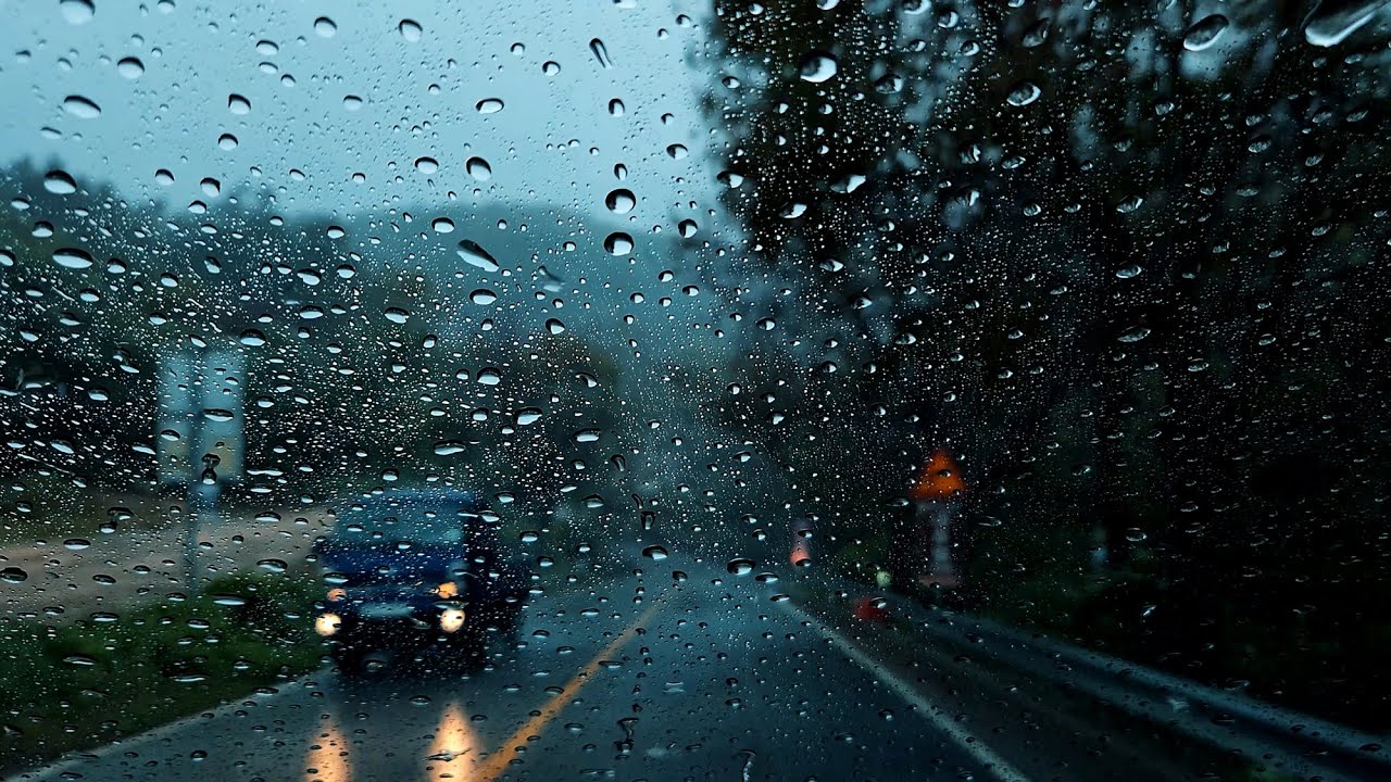 Peaceful Rain Driving at Mountain Road. Rain Sounds ASMR