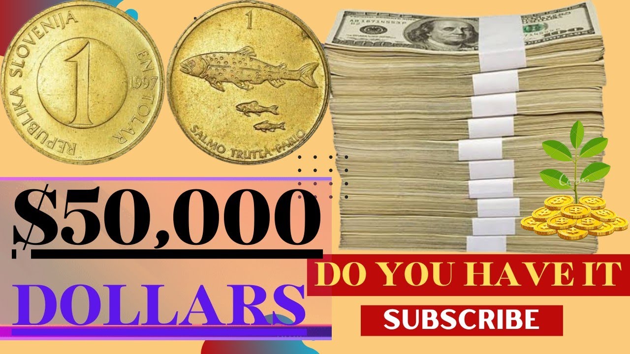 Money of The Republika slovenija 1 TOLAR 1997 Coin Value Most Valuable Coin in this country