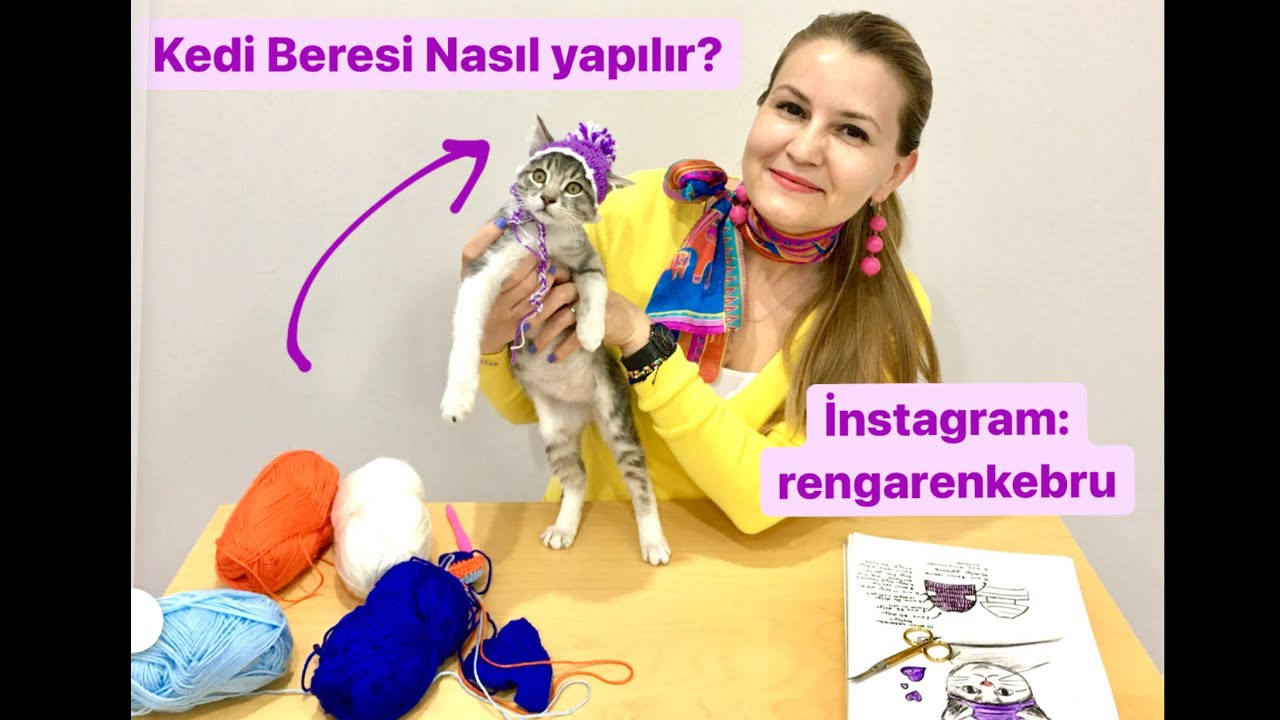 Kolay Bere Yapımı, kedi beresi nasıl yapılır?Örgü kedi kıyafetinin püf noktaları #knitting #crochet