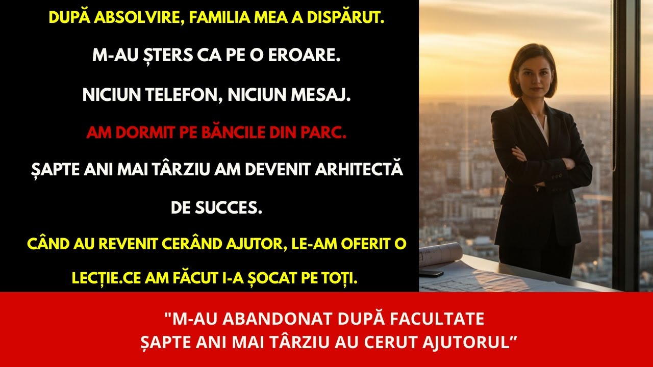 După absolvire, familia mea a rupt orice legătură...ca și cum n-aș fi existat