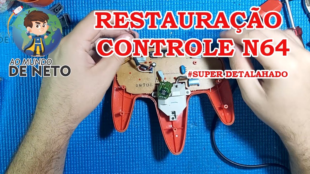 RESTAURANDO CONTROLE N64 VERMELHO (super detalhado)