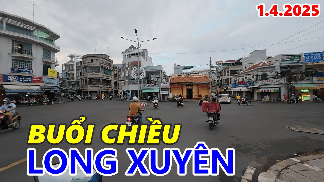 Quang cảnh Long Xuyên chiều đầu tháng tư 2025