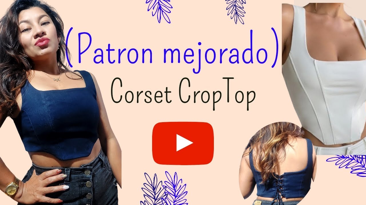Como hacer un patron de corset paso a paso/ patron de corset gratis🧶🪡