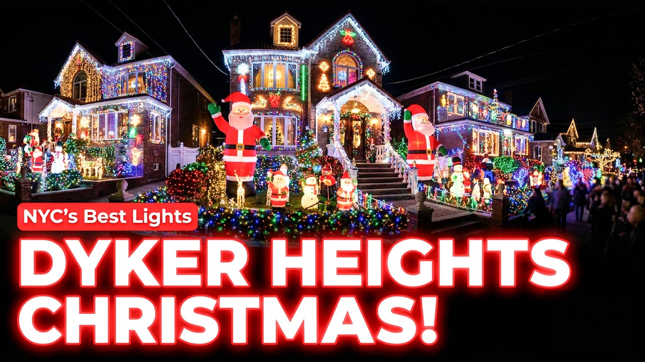 NYC Christmas 🎁 Dyker Heights Christmas Lights in Brooklyn New York City