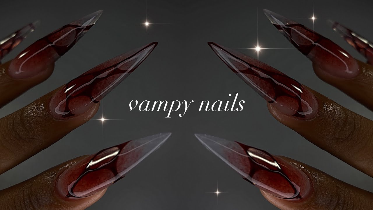 RED VAMPY NAILS🩸| trying Born Pretty products + intricate nail art!✨