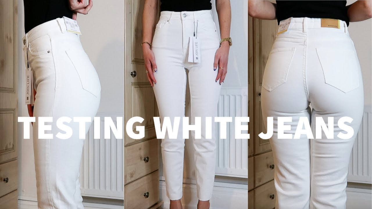Testing White Jeans (Size 6, W25) Haul & Try On | Peexo