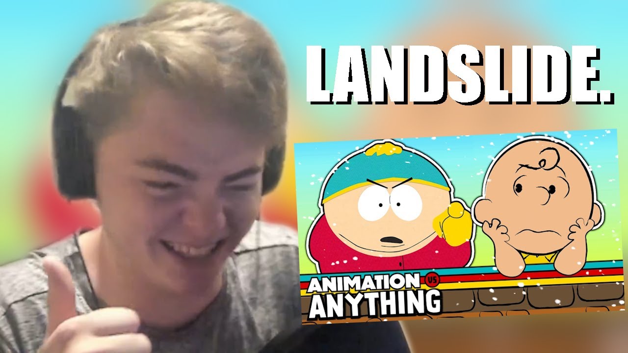 LANDSLIDE - Eric Cartman vs Charlie Brown - Rap Battle! (ANIMATION VS ANYTHING: CH. III) REACTION
