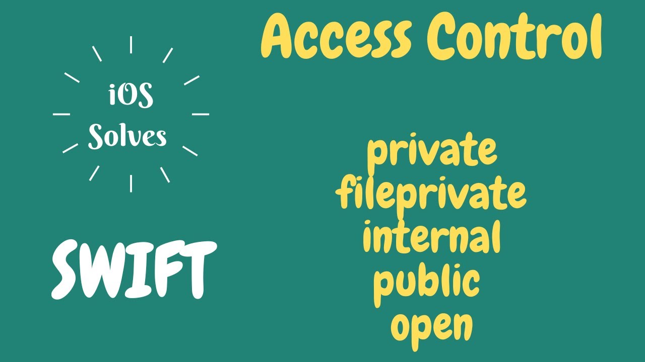 Swift - Access Control - private, fileprivate, internal, public, open