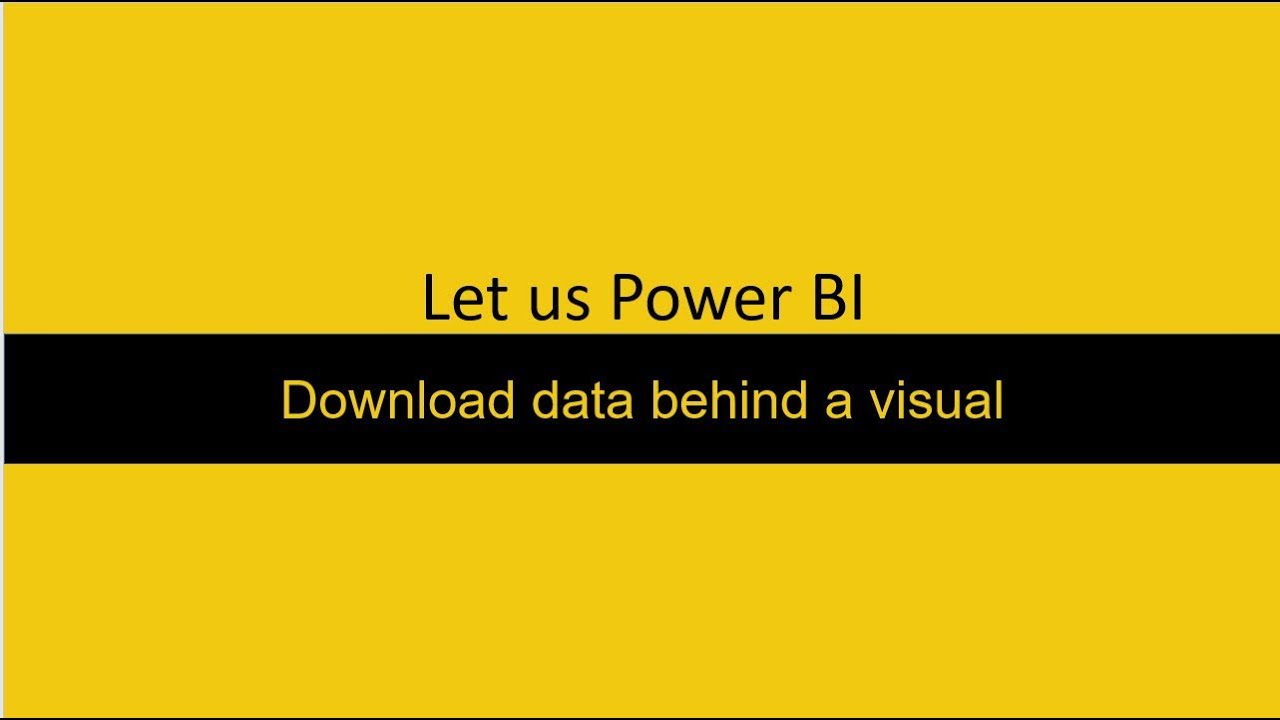 Download Data Behind a visual Power BI