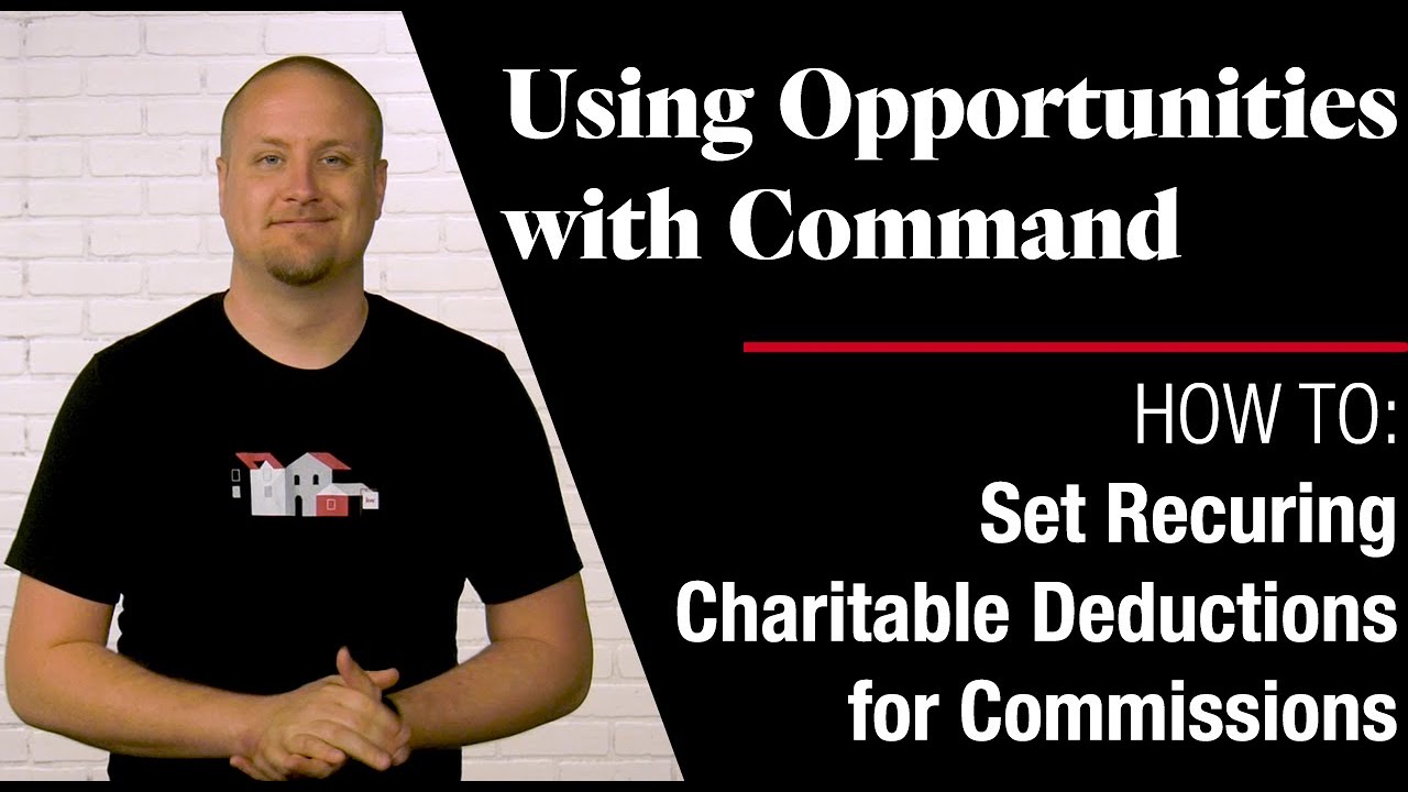 Set Recurring Charitable Deductions for Commissions